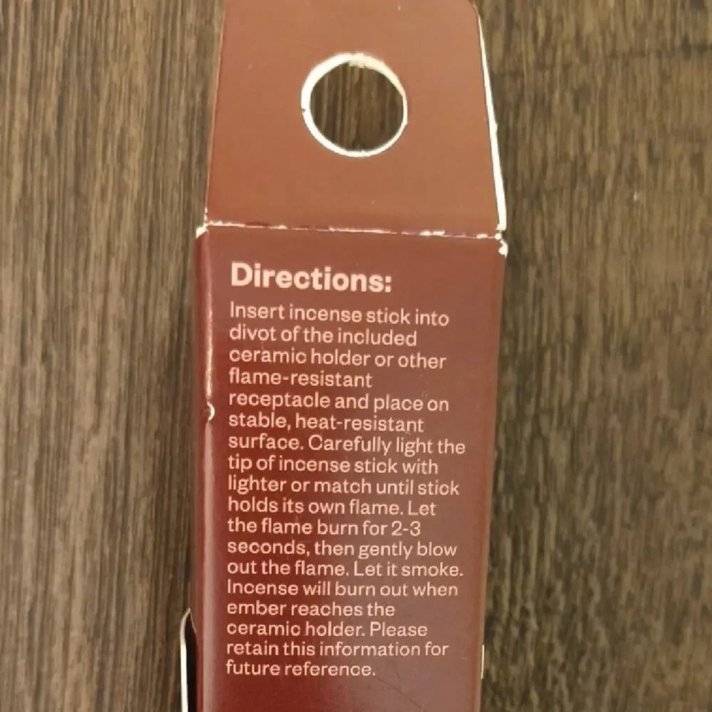 Room Essentials Wildwood Incense w/ Holder, NWT